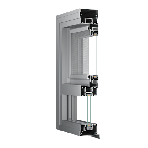 100 Series Standard Frame with Awning Window and Central Glazing Fixed Window 2 Awning Windows