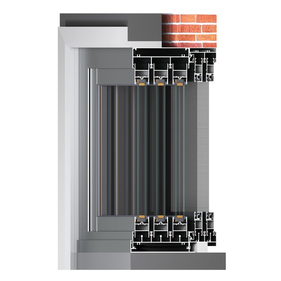Triple Track Sliding Door with Flydoor